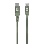 كابلUSB - سي إلى لايتنينج معتمد من بروميت مع بطارية 27 وات، شحن ومزامنة سريعين 3A، باور كورد-200 أخضر