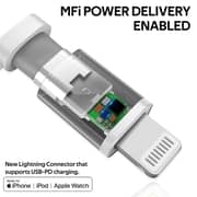 كابلUSB - سي إلى لايتنينج معتمد من بروميت مع بطارية 27 وات، شحن ومزامنة سريعين 3A، باور كورد-200 أخضر