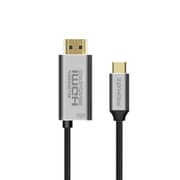 Promate USB-C to HDMI Cable (Thunderbolt 3) with built-in 60W USB-C PD Port, 4K Video, HDMI-PD60