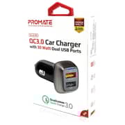 Promate 2 Port Car Charger Silver
