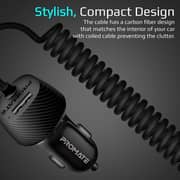Promate 3 In 1 Car Charger Black