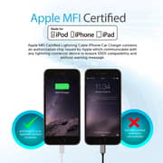 Promate Apple MFi Certified iPhone Car Charger with 2.1A Car Charger and 3ft Cord, ProChargeLT White