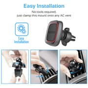 Promate Anti-Slip Magnetic Car AC Vent Smartphone Holder with 360 Degree Swivel Head,AirGrip-1 Maroon