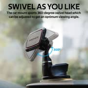 Promate Magnetic Car Phone Mount with 6 Neodymium Magnets, Anti-Slip,360 Degree Rotation, MagMount-5 Maroo
