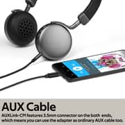 كابل Aux من بروميت USB-C إلى 3.5 ملم مع صوت فائق لسماعات الرأس والهواتف الذكية و AuxLink-CM أسود