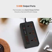 بورودو PD5P3SQCBK 12 منفذ مقبس تمديد