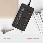 بورودو PD5P3SQCBK 12 منفذ مقبس تمديد