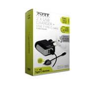 Port Dual USB Wall Charger White