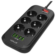 HDPLUS HD6403 Power Strip with 6 Sockets and 3 USB Ports 2500W