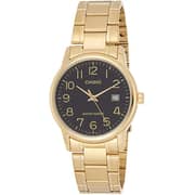 CASIO Men's Analog Black Dial Watch - MTP-V002G-1B