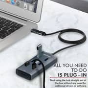 Promate EZHUB-7 Hgh Speed USB 3.0 Ports Aluaminium Alloy Powered Hub