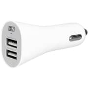 Heatz Dual Port Smart Fast Car Charge With Micro USB Cable White