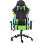 GamerTek Lightning RGB Gaming Chair Green & Black