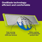 Philips Norelco OneBlade Face + Body, Hybrid Electric Trimmer and Shaver - Black/Green/Silver (QP2630/70)