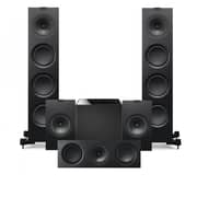 KEF Q750 Towers Speakers + Q350 Bookshelf + Q650 Center + Kube 10 Subwoofer 5.1 Home Cinema Package Black