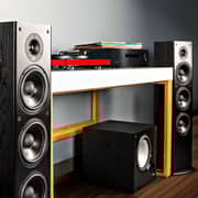 Polk Audio T50 Tower Set With 10 Inch Powered Subwoofer HTS 10 - Dolby 5.1 Surround Sound Speaker Package