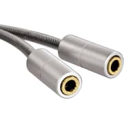 Hama Alu Line Dual 3.5mm Splitter 0.1m Silver