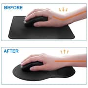 NETPOWER Black Mouse Pad with Gel Wrist Rest Support, Comfortable Gel Mouse Pad for Computer, Laptop, Home, Office & Travel
