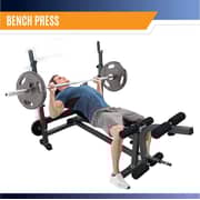 Sparnod Fitness SWB-65/518GA Adjustable Weight Bench for Full Body Workout (Free Installation) - Heavy-duty Exercise Bench - Foldable Flat/Incline/Decline - Multifunction (5 exercises) - for Home Gym