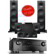 Denon AVC X3700H AV Receiver With KEF Q950 Towers Speakers Set - Dolby 5.1 Ch Home Theater Package