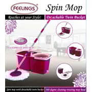 Feelings Smart Spin Mop with detachable Twin Bucket Purple