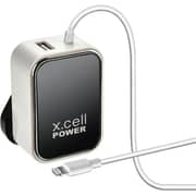 Xcell Wall Charger With Built In Lightning Cable 1.5m White