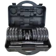 Sparnod Fitness Adjustable Dumbbell & Barbell Weight Set for Home Equipment Exercise and Fitness- Dumbbells with Anti-slip Grip, Barbell rod & Carry Case