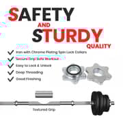 Sparnod Fitness Adjustable Dumbbell & Barbell Weight Set for Home Equipment Exercise and Fitness- Dumbbells with Anti-slip Grip, Barbell rod & Carry Case