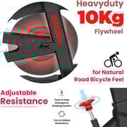 Sparnod Fitness SSB-10 Spin Bike Exercise Cycle for Home Gym (Free Installation Service) - with 10kg Spinning Flywheel - Heavy Duty Indoor Stationary Cycling Trainer Machine