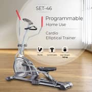 Sparnod Fitness SET-46/WNQ-7618B Elliptical Cross Trainer Machine for Home Gym - with 10kg Flywheel, 145kg User Weight, LCD Monitor, Heart Rate Sensor & 16 Level Magnetic Resistance