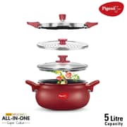 Pigeon All in One Super Cooker 5L (Ceramic)- Red