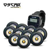 OSCAR WPR100 Wrist Pager Wireless Call Button Nurse, Housemaid, Caregiver Calling Alert Vibration for Elderly, Patient, Disable, Guest Receiver Wristband + SOS Call Buttons 400+ Meter (10, BLACK)