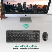 Promate 2.4G USB-C Wireless Keyboard and Mouse Combo with USB-A/USB-C Nano Receiver, ProCombo-11 E/A
