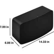 مكبر صوت سونوس فايف الذكي بسلك طول 2 متر لون أسود FIVE1UK1BLK
