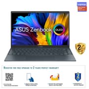 ASUS ZenBook 13 OLED (2020) Laptop - 11th Gen / Intel Core i5-1135G7 / 13.3inch FHD OLED / 8GB RAM / 512GB SSD / Shared Intel Iris X Graphics / Windows 10 Home / English & Arabic Keyboard / Grey / Middle East Version - [UX325EA-OLED005T]