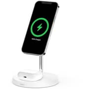 Belkin Charge Pro MagSafe 2-in-1 Wireless Charger White