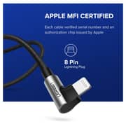 Ugreen Right Angel Lightning Cable 1m Black