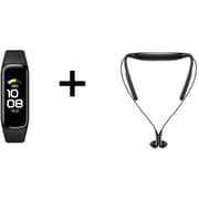 Samsung SM-R220NZKAMEA Galaxy Fit 2 Smartwatch Black + Samsung EO-B3300BBEGAE Level U2 Wireless Headphones Black
