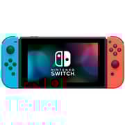وحدة ألعاب نينتيندو سويتش V2 بلون أزرق نيون/أحمر نيون + لعبة سوبر ماريو 3DWorld Bowser's Fury + لعبة مختلفة+ حقيبة سفر