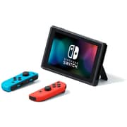 وحدة ألعاب نينتيندو سويتش V2 بلون أزرق نيون/أحمر نيون + لعبة سوبر ماريو 3DWorld Bowser's Fury + لعبة مختلفة+ حقيبة سفر