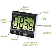 Xavax 95304 Digital Kitchen Timer Black