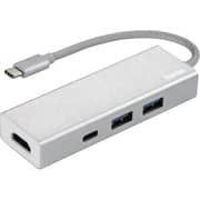 Hama 135756 4 In 1 USB Hub Silver