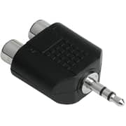 Hama 2 RCA To Stereo 3.5mm Audio Adapter Black