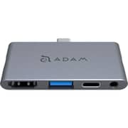 Adam Element AAPADHUBI4GY 4-in-1 USB Type C Hub Grey