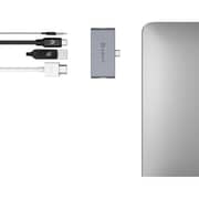 Adam Element AAPADHUBI4GY 4-in-1 USB Type C Hub Grey