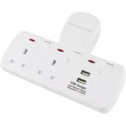 Kistenmacher EGK602BU 2 Way Extension Socket With Dual USB