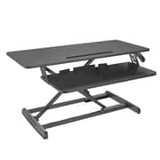 Ibama Height Adjustable Standing Desk Converter, 35 Inch Computer Table top | Stand Up Desk | Fits Dual Monitors | Ergonomic Deep Keyboard Tray