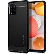 Spigen Rugged Armor designed for Samsung Galaxy A42 5G case cover - Matte Black
