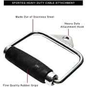 X Max Strength Barbell Machine Attachment Rope Pro Grip Stirrup D Handle Cable Bar Triceps Rope, Hook & Chain | Handles Home Gym Fitness Equipment