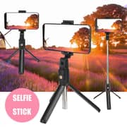 K07 Integrated Tripod BT 4.0 Wireless Selfie Stick for Smart Phone - BLACK